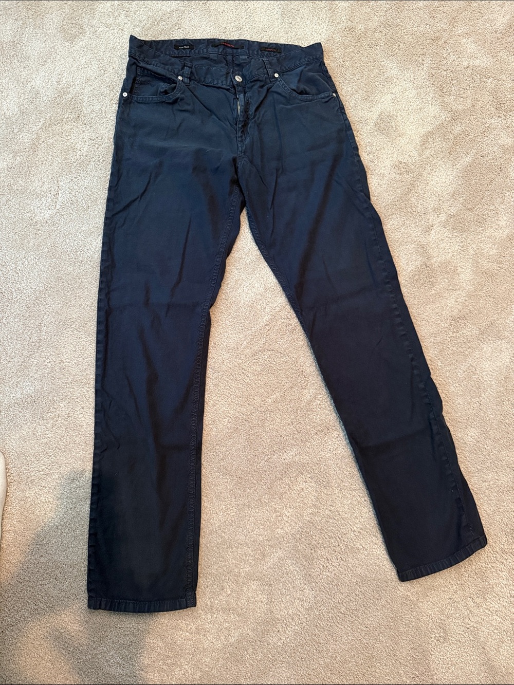 Alberto Men's Navy Straight-Leg Jeans